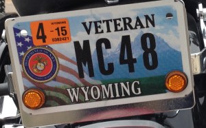 Wyoming veterans license plate cropped